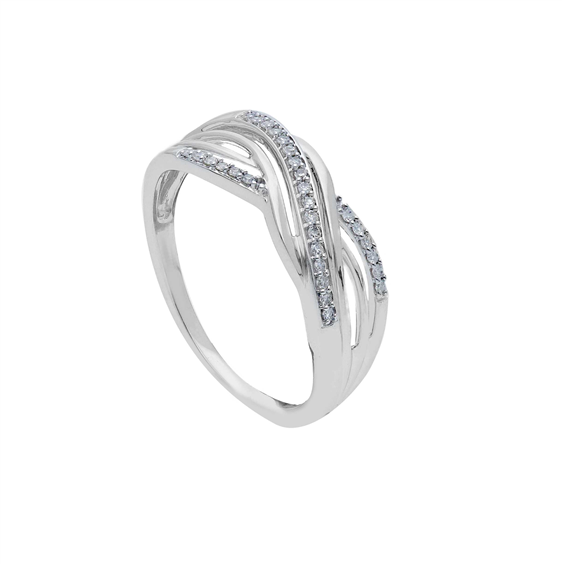 Anello Babila Milano Donna in Oro bianco Diamante 0.12 Ct 290306BB - 290306BB